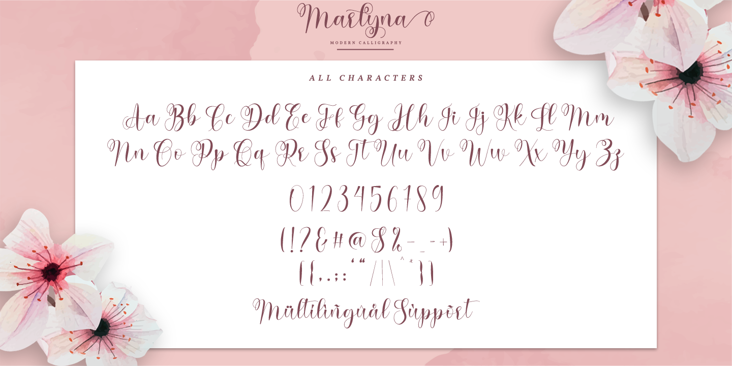 Marlyna Regular Font preview